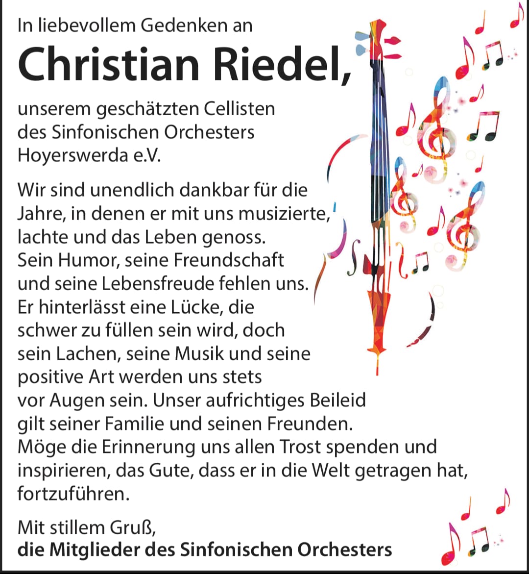 Nachruf Christian Riedel